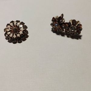 1950S BROOCH W/MATCHING EARRINGS